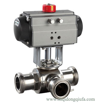 衛生級三通快裝球閥